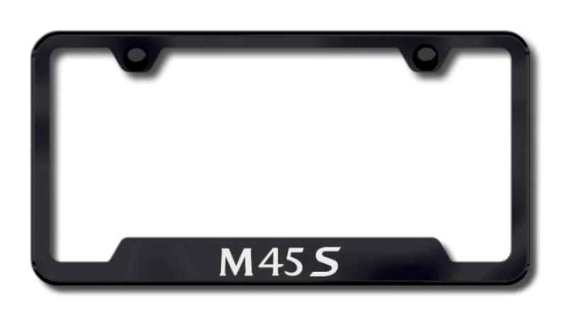 Infiniti m45s laser etched cutout license plate frame-black made in usa genuine