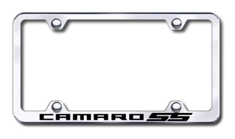 Gm camaro ss wide body  engraved chrome license plate frame made in usa genuine