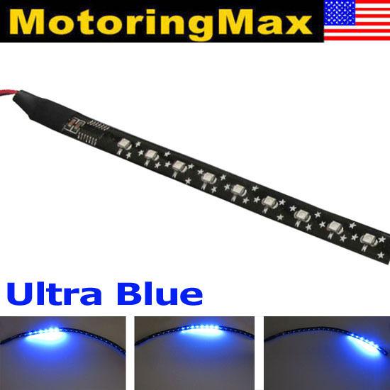 Utra blue 12" 22-smd led scanner knight rider lighting strip for car interior