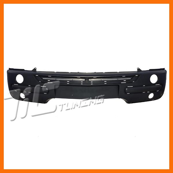 02-04 mini cooper front bumper cover primered plastic mldg hole wo ground effect