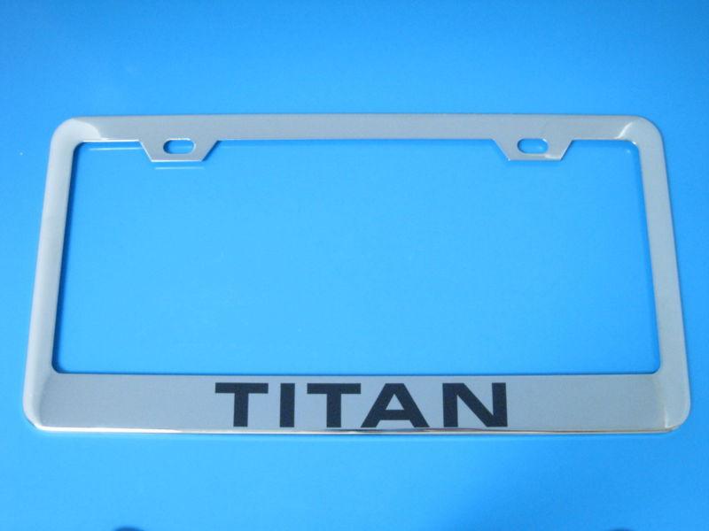 Chrome license plate frame - nissan titan