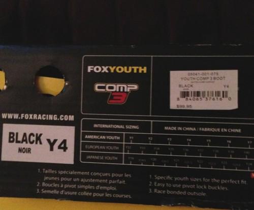 Fox racing youth comp 3 motocross boots black 4