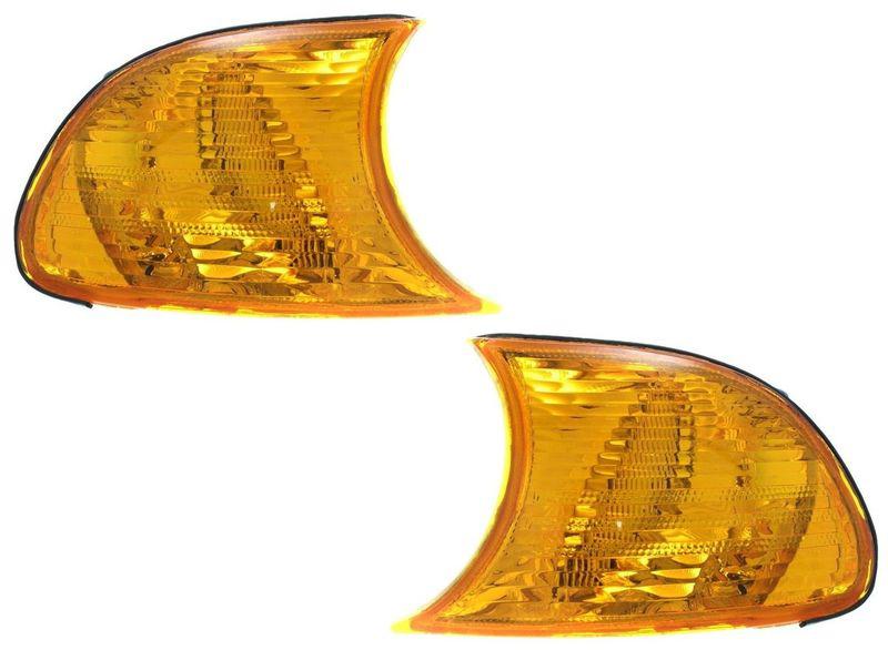 Corner light lamp lens & housing pair set (driver & passenger side, qty 2)