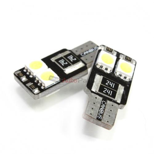 (2) error free super white 4-led canbus t10 interior dashboard door light bulbs
