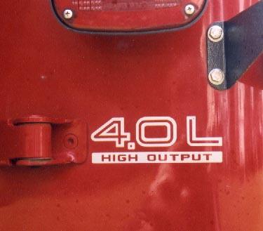 4.0l high output stickers decals fit jeep wrangler