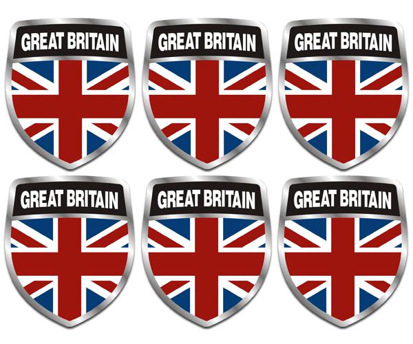 Britain union jack flag shield decal 6 2"x1.7" british uk hard hat sticker zu1