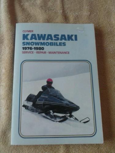 Kawasaki snowmobile 1976-1980 clymer service repair maintenance shop manual book