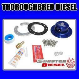 Sinister diesel fuel tank sump kit fuel pump works with airdog, fass, lift pumps
