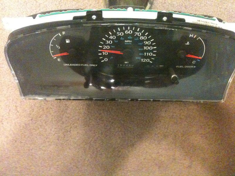 1 - 1995 1996 1997 1998 1999 neon instrument cluster with 162240 miles - no tach