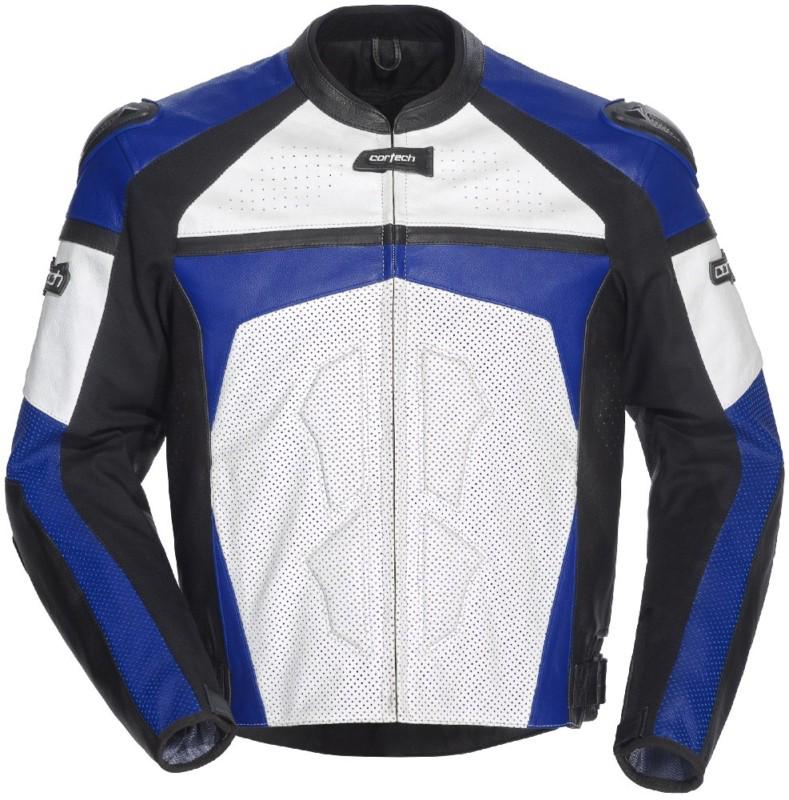 Cortech adrenaline 2xl blue leather race ready track day jacket xxl