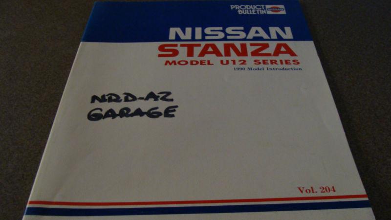 1990 nissan stanza model u12 series product bulletin vol. 204 manual repair book
