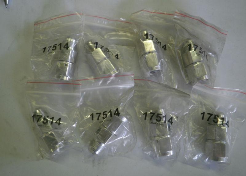 10 pack -8 an female / male swivel/w 1/8 npt port polished fuel oil air fitting
