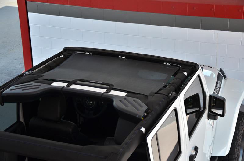 Jeep jk 4 door jkini spiderweb shade (gray) 27% cooler interior (fits 2007 & up)