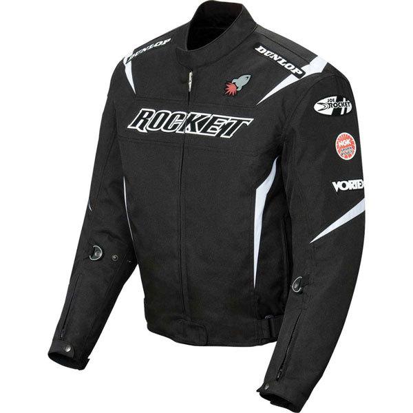 Black/black/white m joe rocket ufo textile jacket