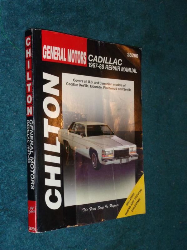 1967-1989 cadillac shop manual / 68 69 70 72 72 74 76 77 79 chilton's book