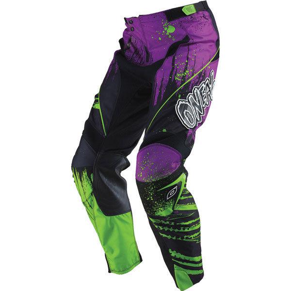 Purple/green w40 o'neal racing mayhem crypt pants 2013 model