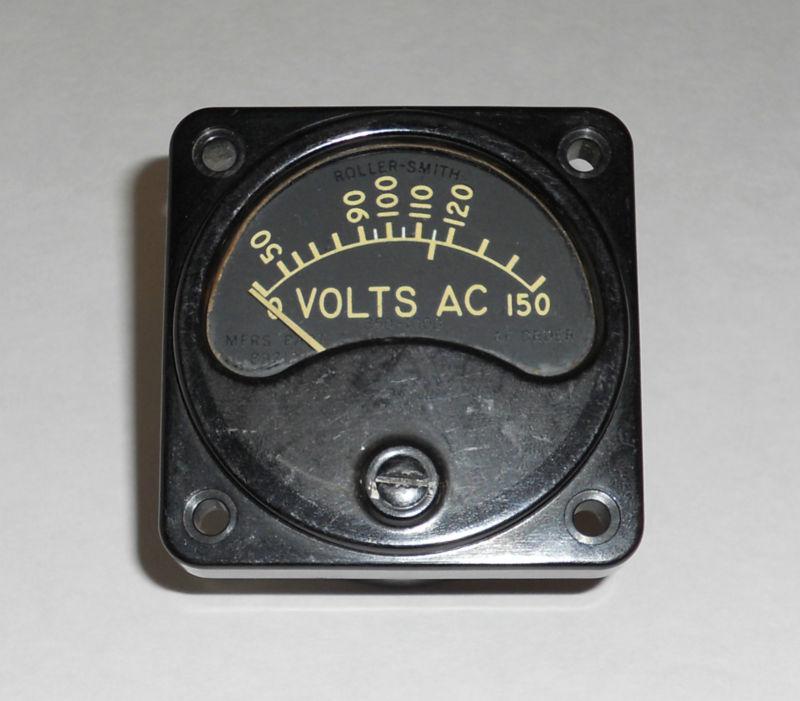 Roller smith volts ac 0-150 indicator us military aircraft gauge 