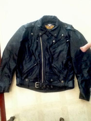 **genuine leather harley davidson biker jacket size xxl long