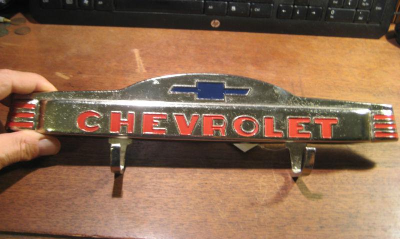 Vintage style genuine  chevrolet 50s  bowtie  emblem wall coat hanger hook chevy