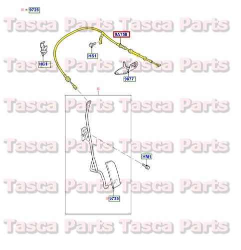 New oem throttle control cable 2001-2004 ford escape 2.0l zetec #yl8z-9a758-bg
