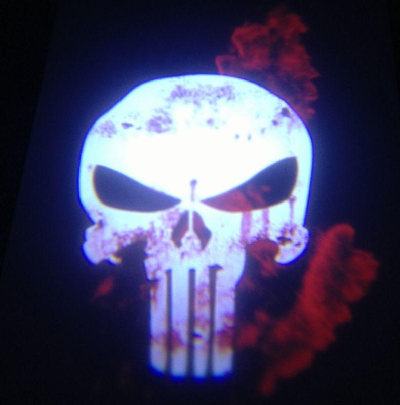 Punisher led logo ghost projector door lights pair + bit  usa 