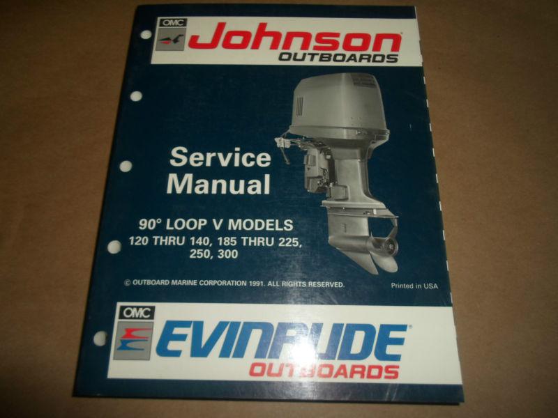 1992 johnson evinrude outboards 120 185 200 225 250 300 service manual oem x
