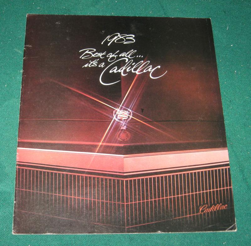1983 cadillac full line sales flyer; seville; eldorado; fleetwood; deville