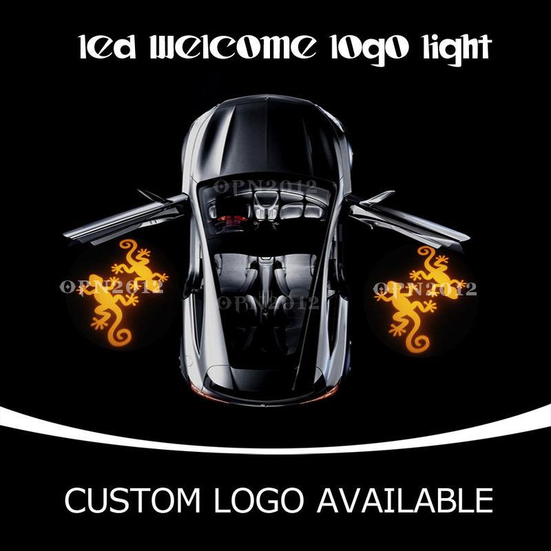 Brand new gecko logo led ghost shdow welcome light car door laser projector lamp
