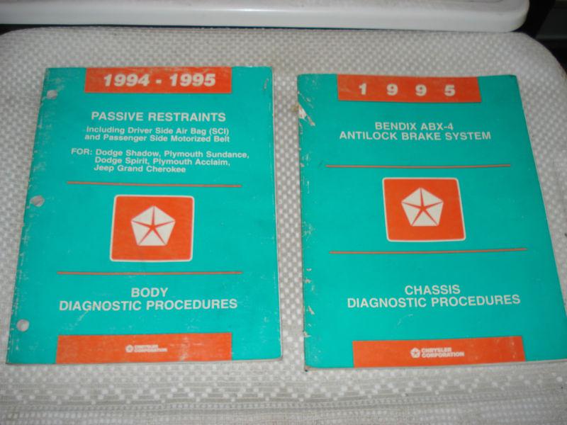 1994-1995 jeep grand cherokee dodge car service manual air bag shop book