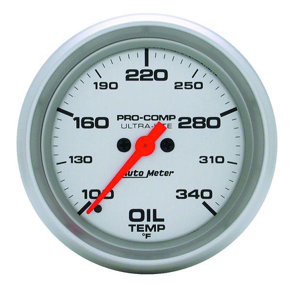 Auto meter 4456 ultra lite 2 5/8" mechanical oil temperature gauge 100-340˚f