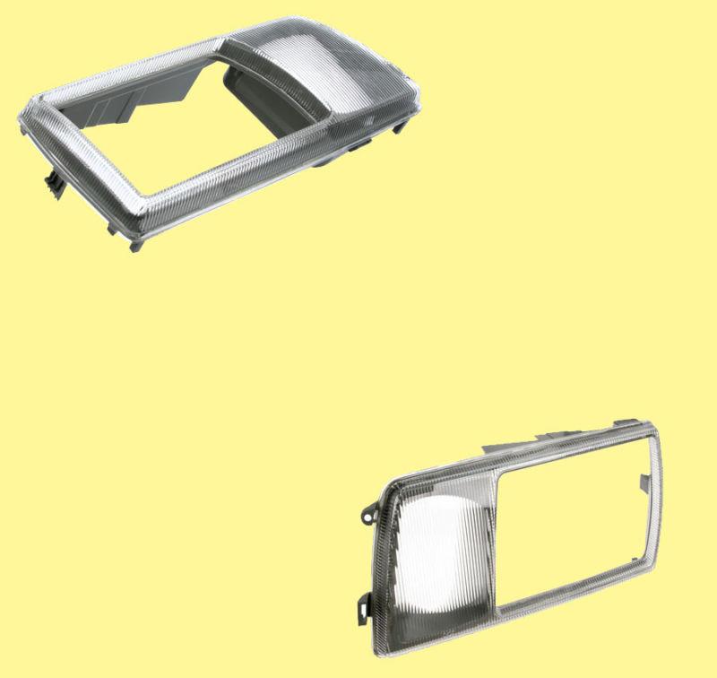 Left + right 2 headlamp headlight door cover lens fits mercedes  new + warranty 
