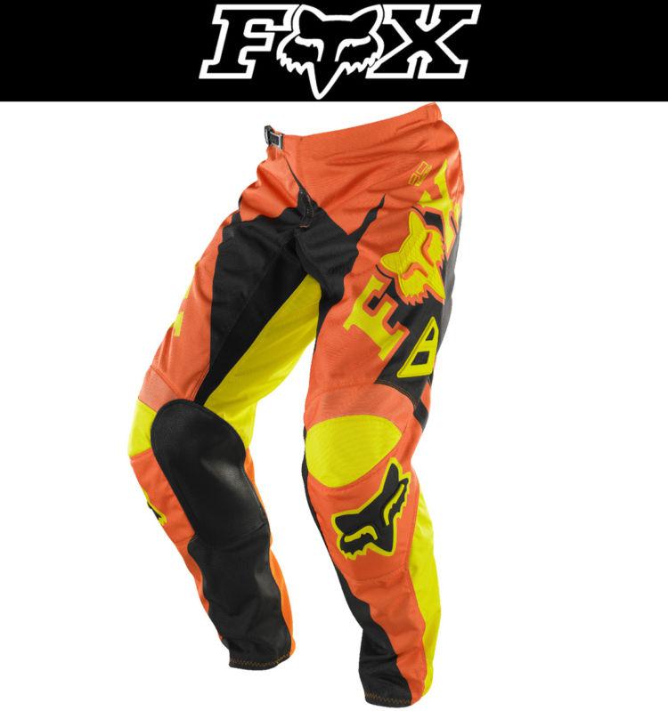 Fox racing 180 youth anthem orange yellow sizes 22-28 dirt bike pants motocross