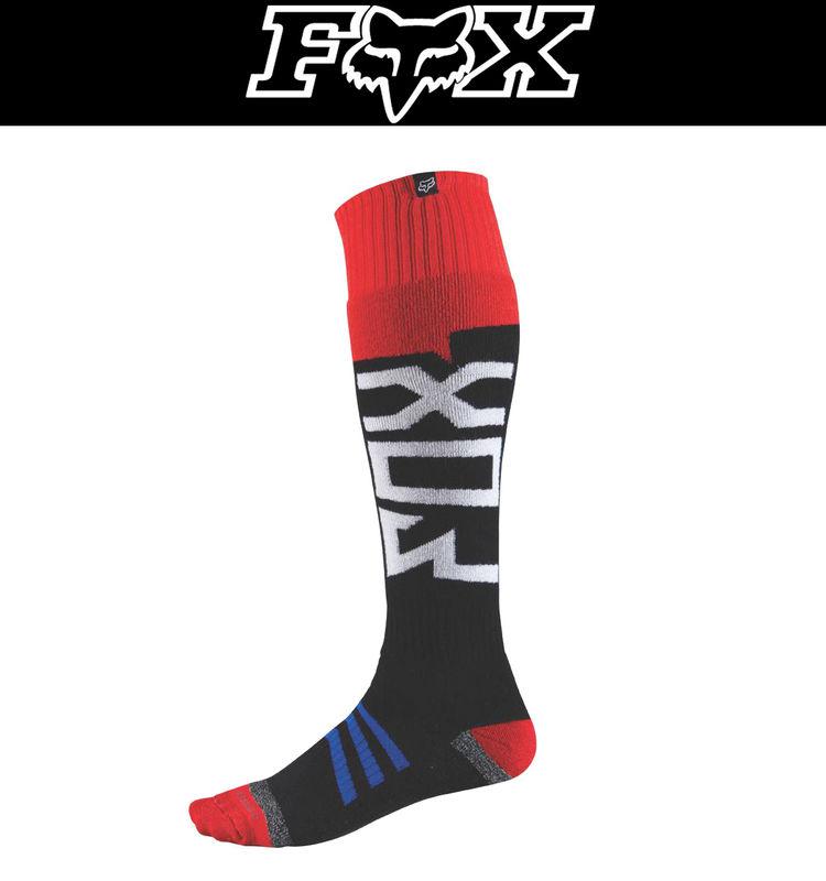 Fox racing coolmax intake thin socks black red shoe sizes 8-13 dirt atv mx 2014
