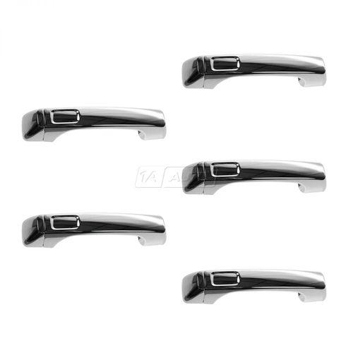 Exterior outside door handle all chrome set of 5 for 06-10 hummer h3 h3t
