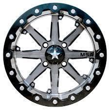 Msa m21 lok wheels /rims 15" machined arctic cat wild cat