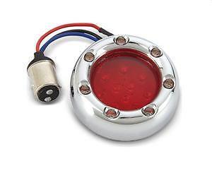 Arlen ness red lens fire ring led set-chrome ring, red filament 12-745