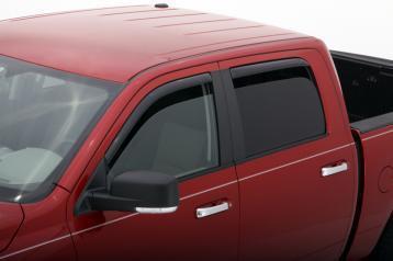 2009-2013 dodge ram crew cab 4pc avs inchannel smoked window shades ventvisors 
