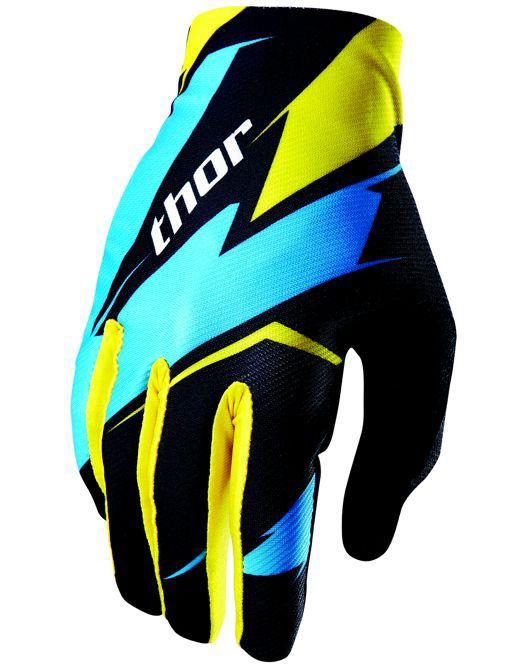 Thor 2013 void glove blue yellow mx motorcross atv xs x-small gloves new  
