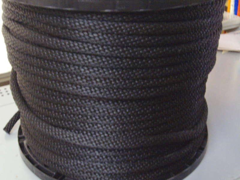 Anchor rope, docline, 1/4"  x 166' black braided rope made in usa 