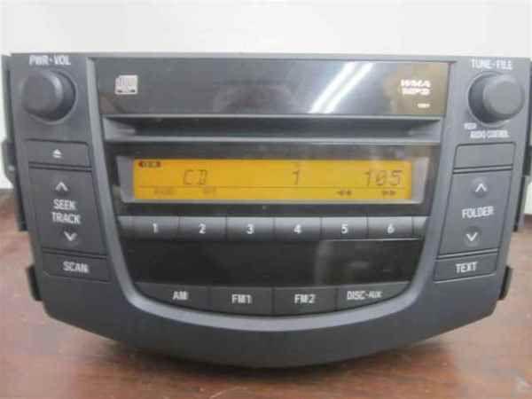 06-08 toyota rav4 mp3 cd radio mark 11811 on face oem