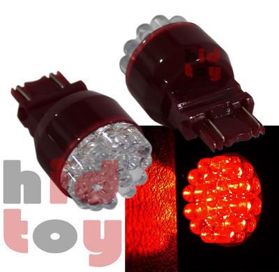 3157 3057a 4157na super red round 19 led 2pc lamp bulbs for parking light