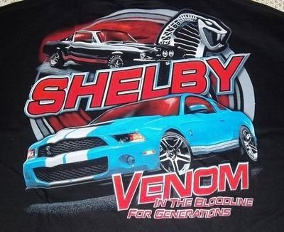 10 11 12 ford mustang gt500 shelby venom in the bloodline black size xl shirt!