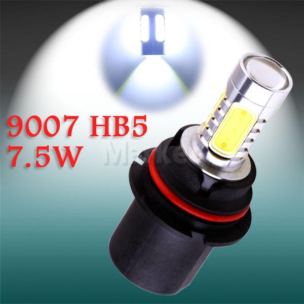 9007 hb5 high power 7.5w led pure white head tail fog driving car light bulb