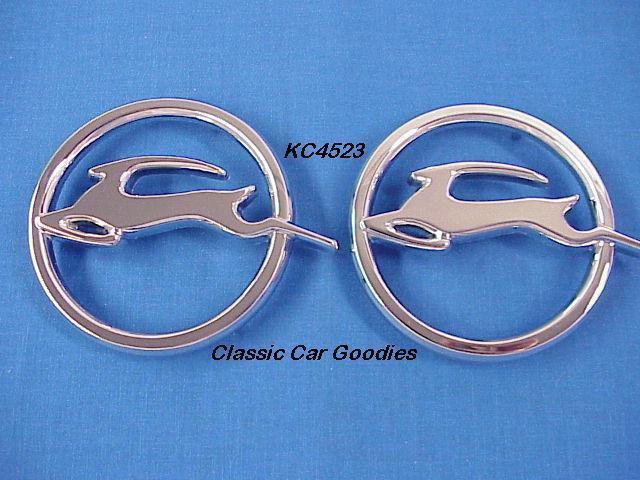 1963 chevy impala rear quarter panel emblems (2) new!