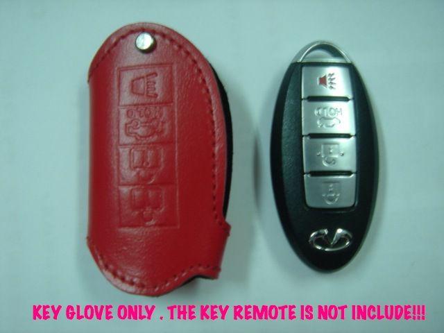 Infiniti smart key glove cover m35 4 button 06-08 red