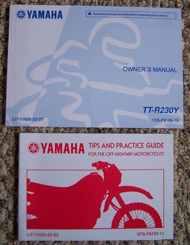 2008 yamaha tt-r230y dirtbike motorcycle operator's manual new in package