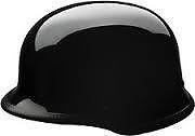 Nib nwt hci helmet city inc 115 german style half helmet medium gloss black dot