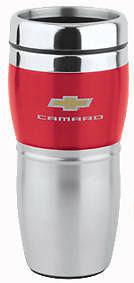 2010 2011 2012 2013 chevrolet camaro stainless / acrylic travel mug red
