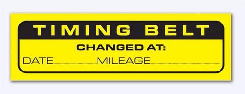 Timing belt replaced decal - sticker