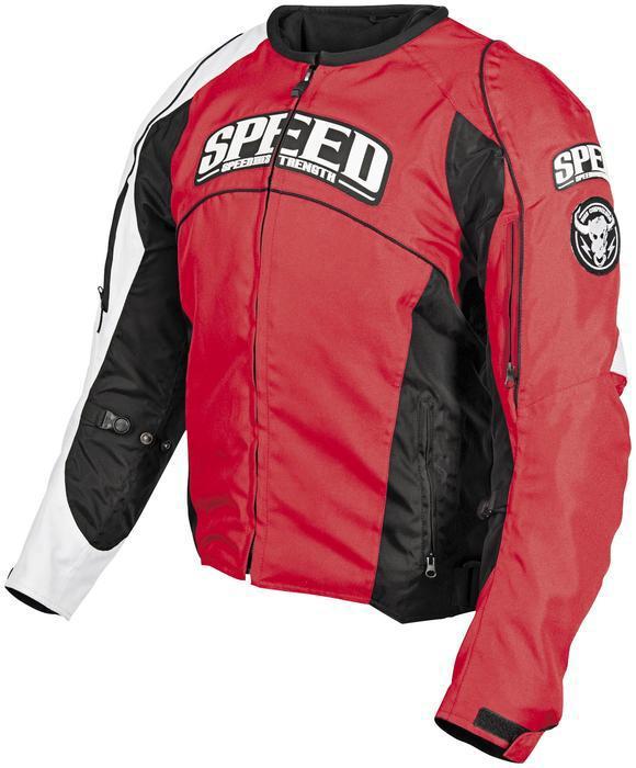 Speed and strength top dead center motorcycle jacket red 2xl/xx-large